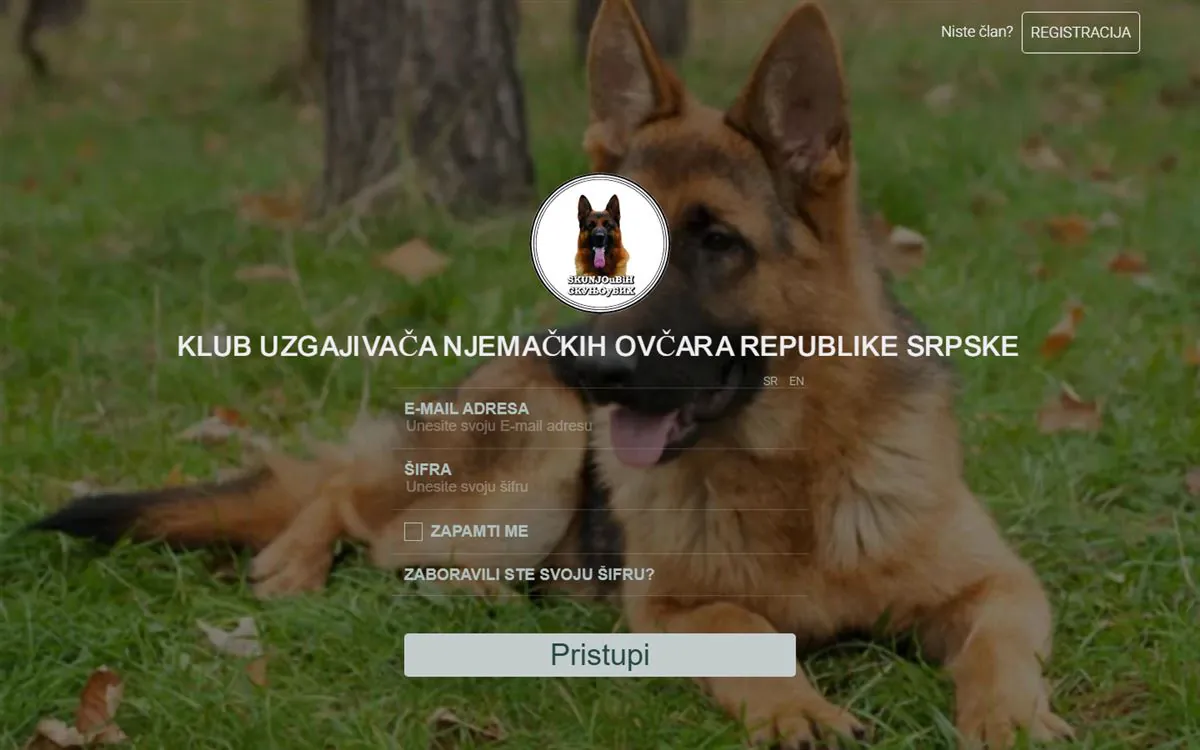 Portal Kluba uzgajivača njemačkih ovčara Republike Srpske